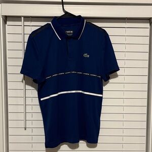 Lacoste Men's Polo Shirt in Navy and White